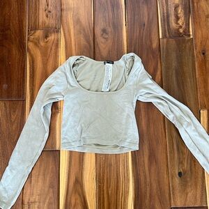 Zara Cropped green long sleeve